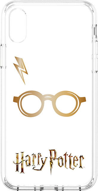 Fellowes Harry Potter Glasses and Lightning Bolt Case - iPhone X/Xs - Clear